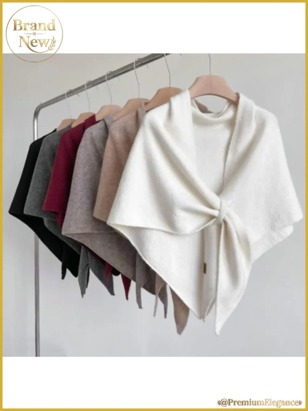 Womens Fleece Poncho Shawl Wrap Scarf Knit Sweater Cape